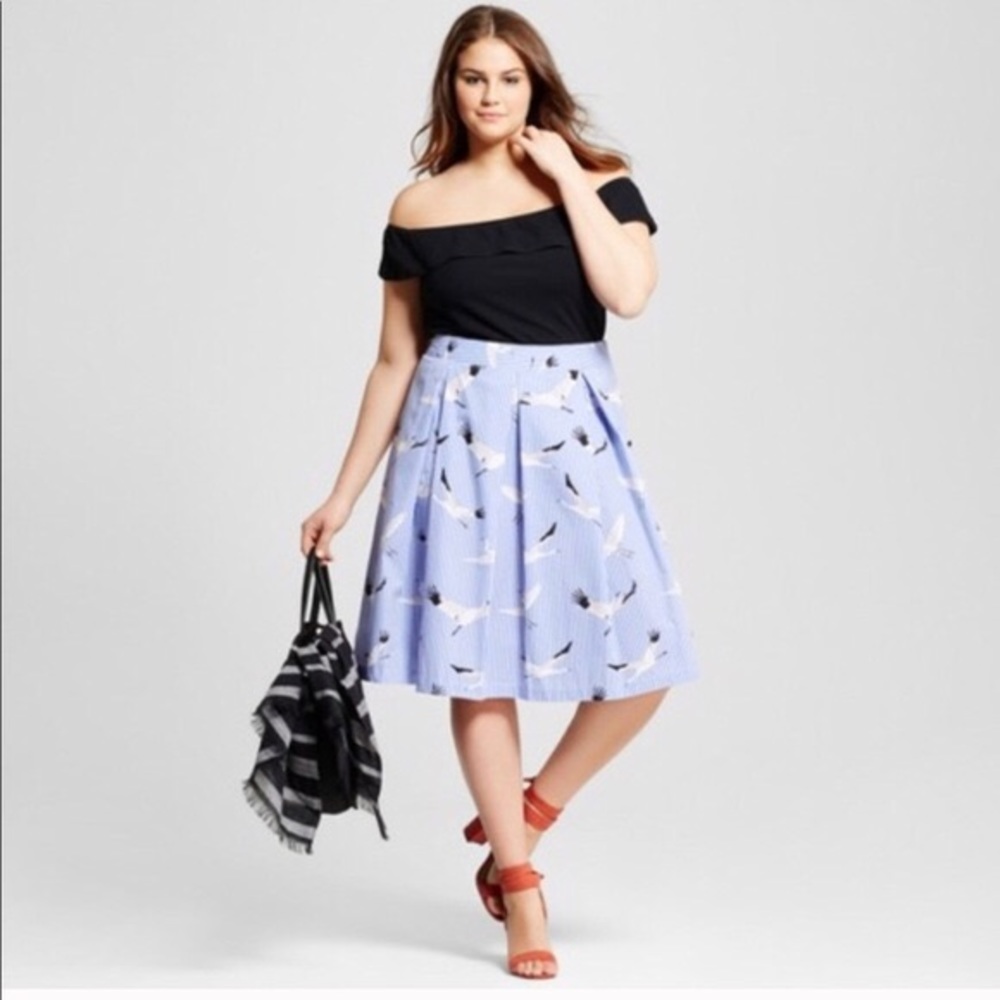 Who What Wear Bird Skirt